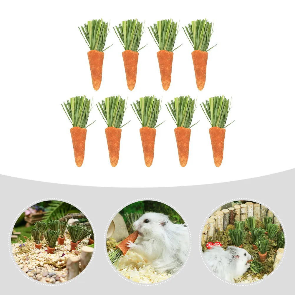 

9Pcs Carrot Chewing Sticks Hamster Rabbit Small Pets Durable Safe Premium Material Teeth Clean Healthy Reduce Loneliness