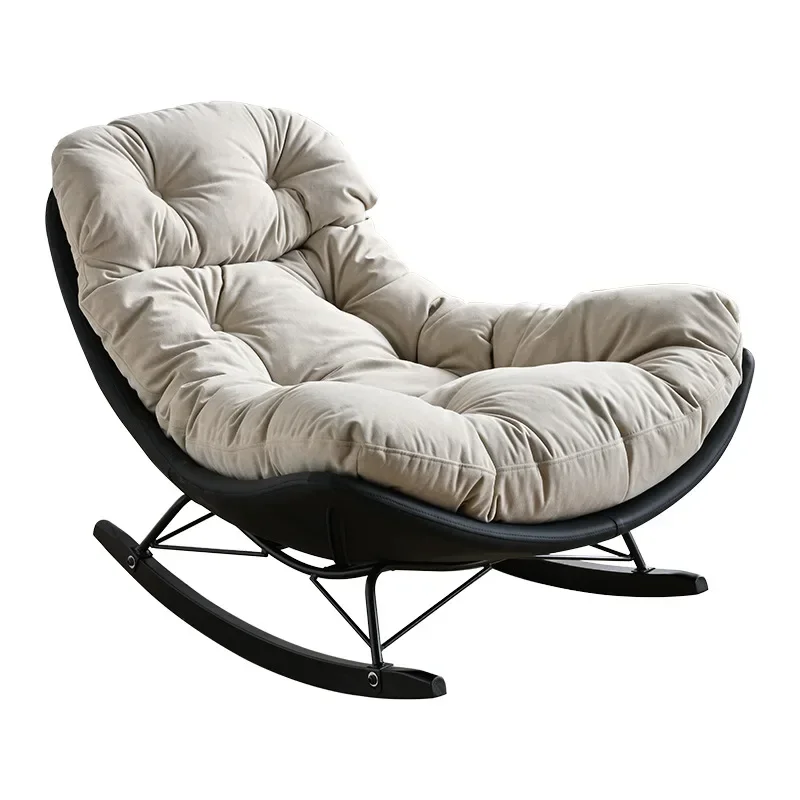 Italian minimalist light luxury living room balcony single leisure study reading chair, lazy sofa recliner