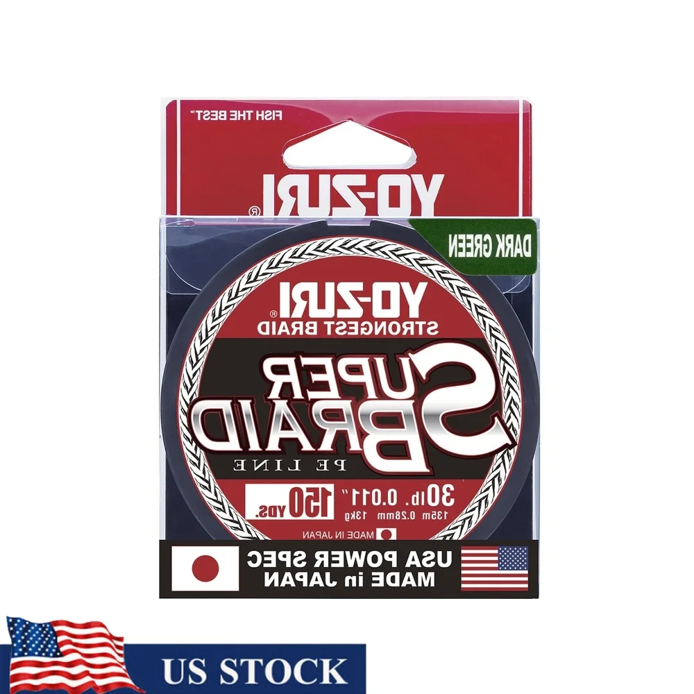 

High Quality 30lb Super Braid Fishing Line 150yd Dark Green Made in Japan Low Stretch Abrasion Resistance Superior Casting