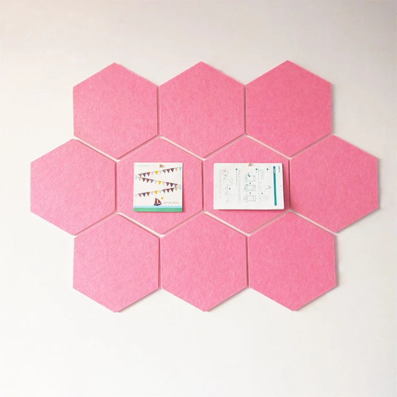 Imagem -02 - Modern Hexagonal Felt Wall Stickers Papéis de Parede Estéticos Fotos Placa de Arte Shool Escritório Quarto Home Decor Acessórios Decoração