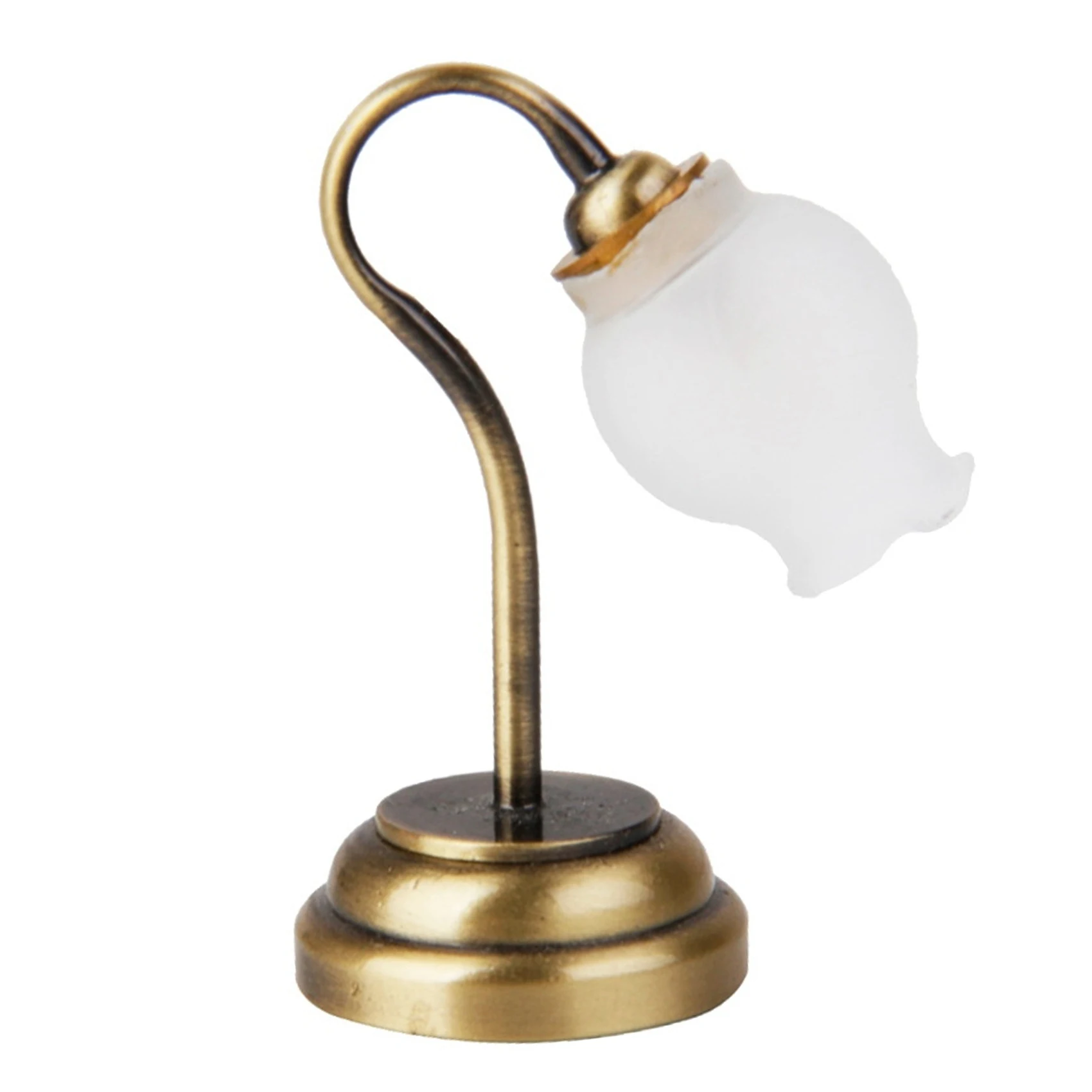 Mini lampe de table vintage avec lumière LED, modèle pour accessoires miniatures 1/12, 1/12