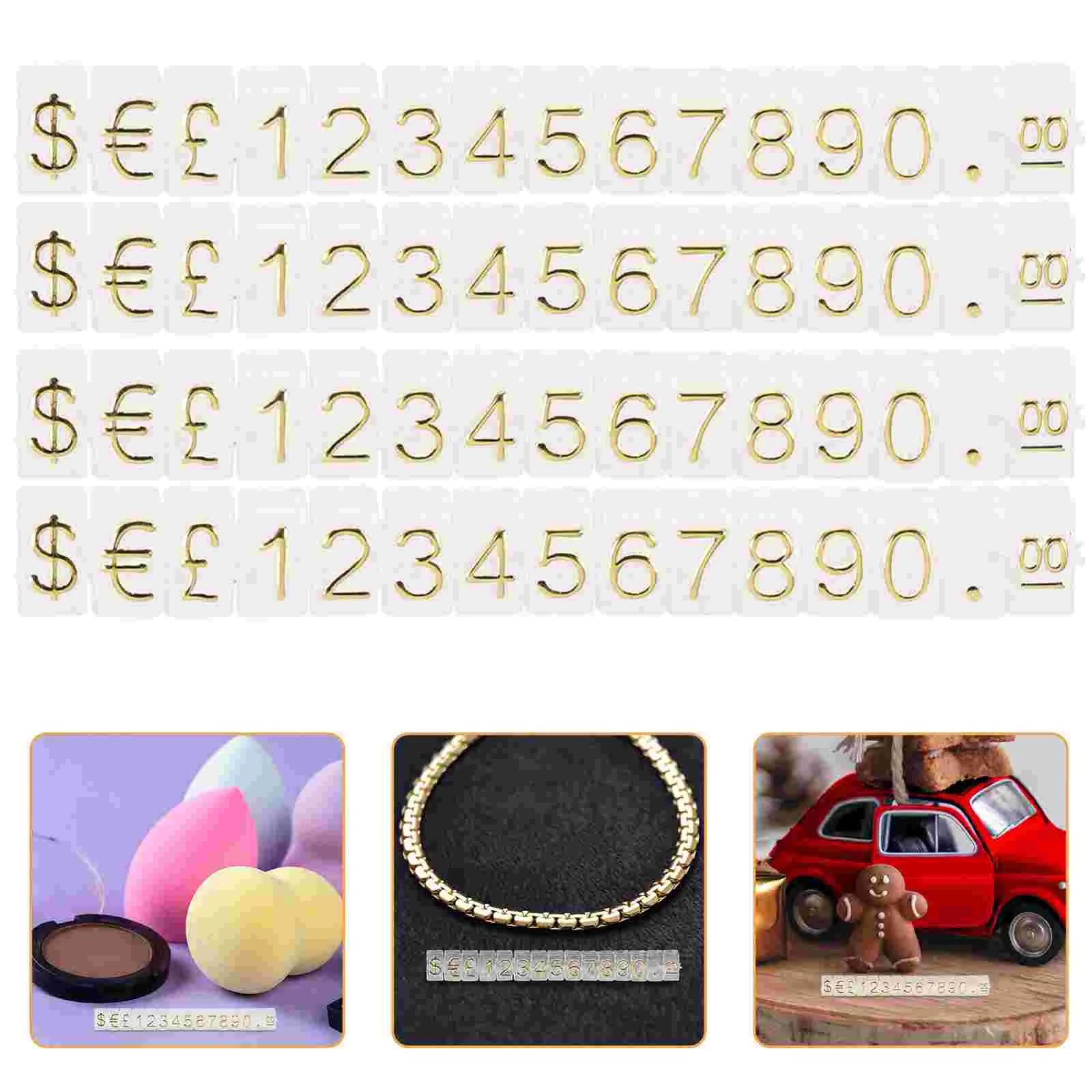 20 Pcs Price Tag Adjustable Jewelry Display Tags Counter Stand Cube Plastic Stands Label