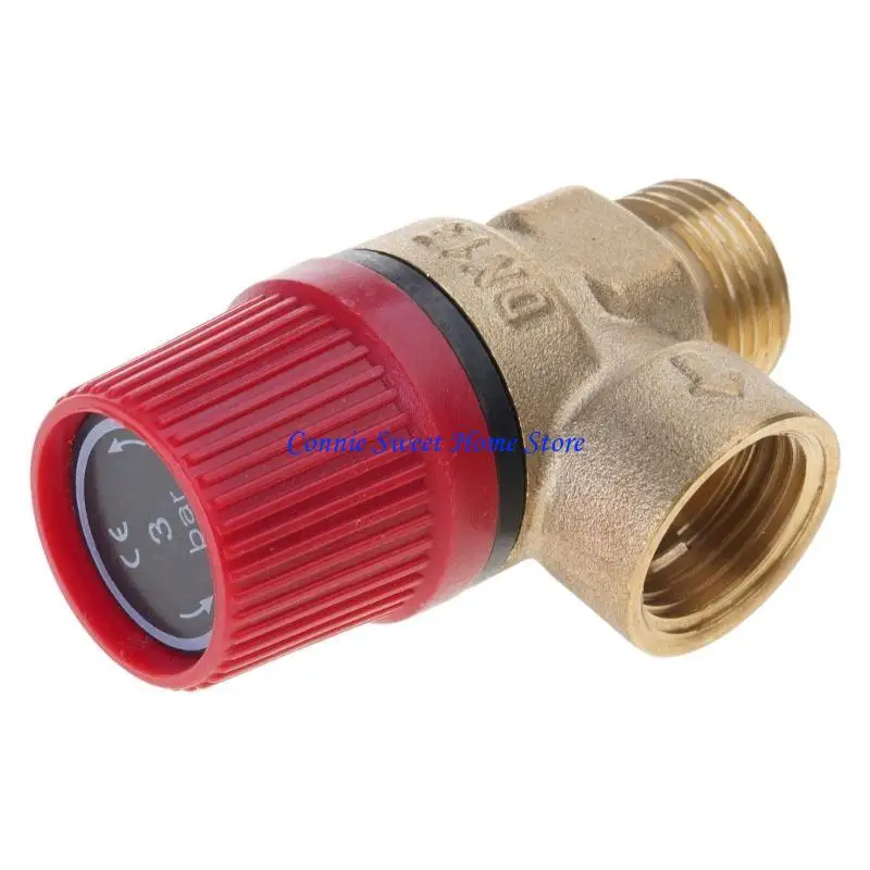 LXAF Sturdy Brass Materials DN15 Safety Valves 1/2 Inch for Water Oil Gas Pressure Release Mechanism Daily Casual Use