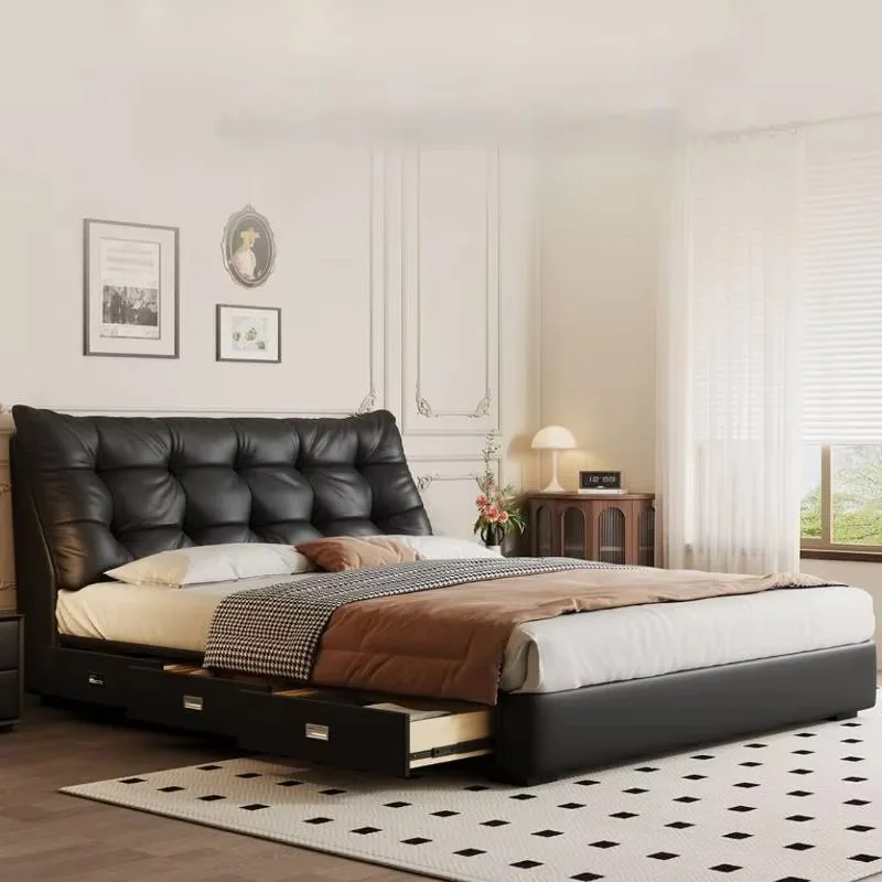 

Elegant Bedroom Double Bed Cheap Wood Modern Queen Full Size Frames Bed Twin House Storage Camas De Dormitorio Furniture Home