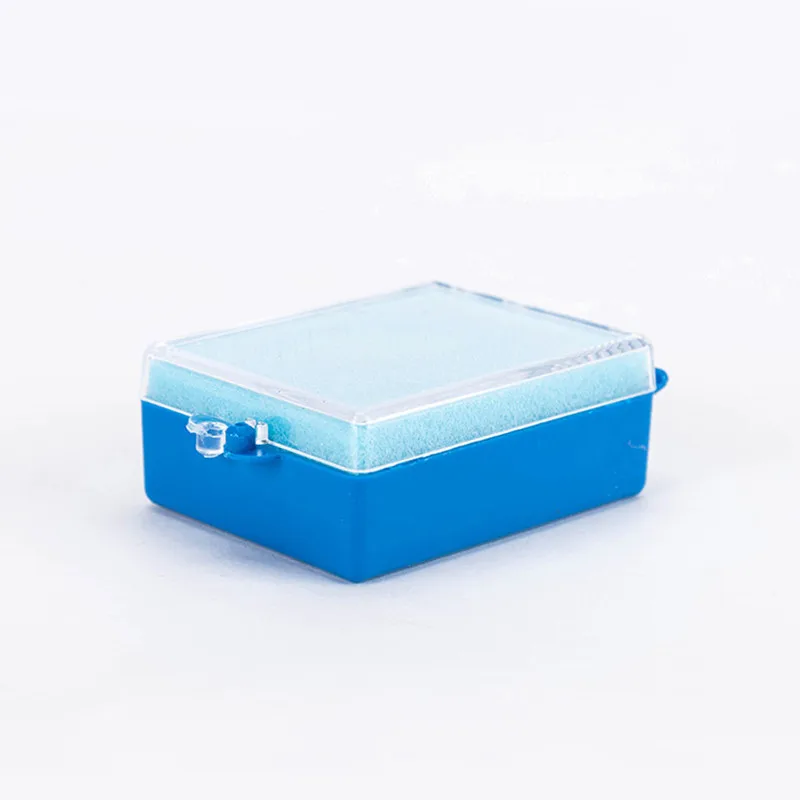 Caja de almacenamiento para dentaduras postizas, caja de plástico para guardar implantes dentales, con esponja, herramientas de limpieza Dental,