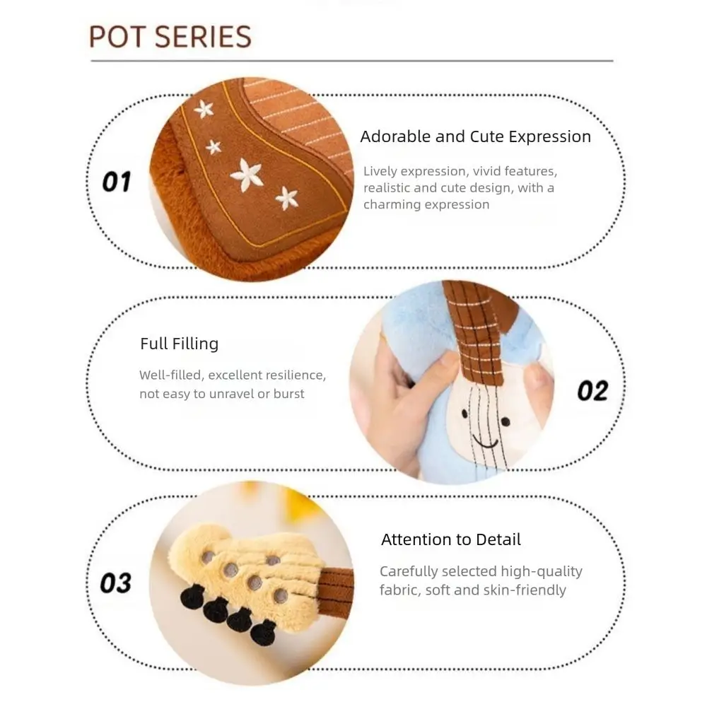 

Creative +PP Cotton Musical Instrument Toy Soft Lifelike Piano Bass Sax Plushie