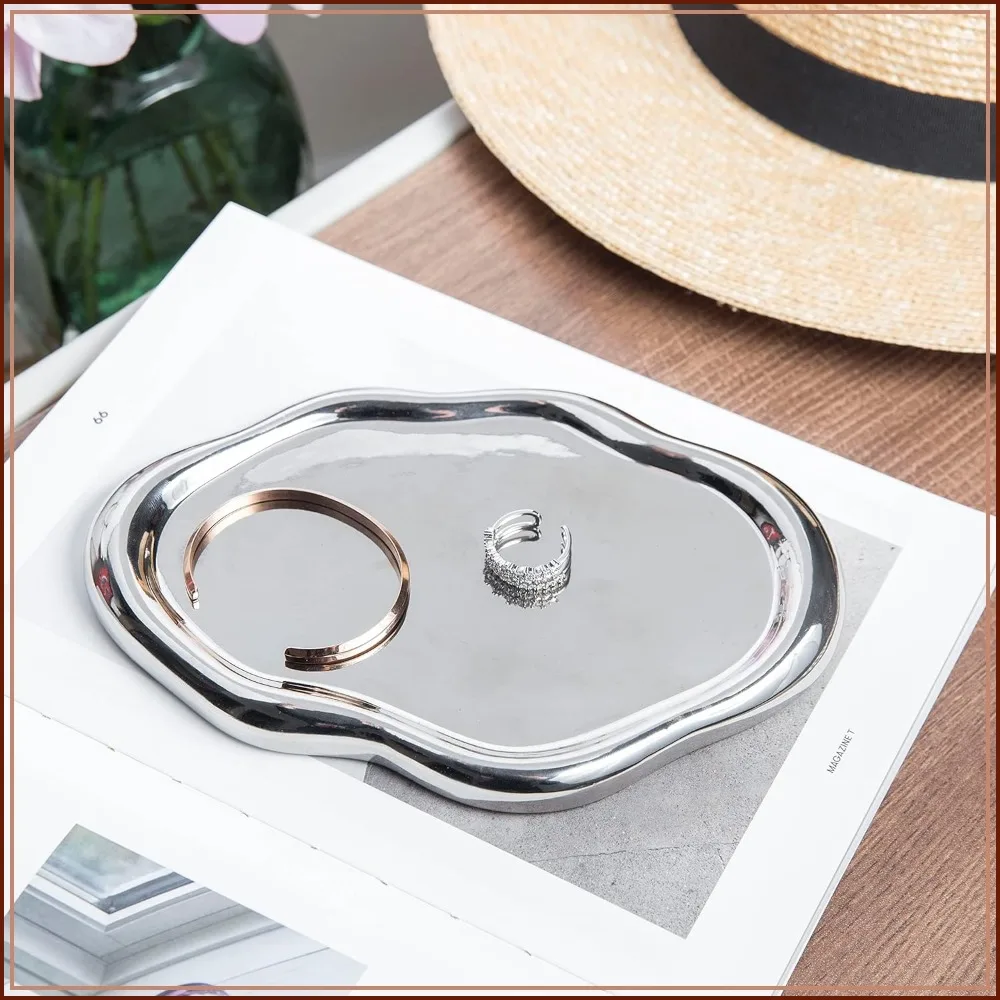 

Chubby Jewelry Tray, Ceramic Ring Dish for Earrings Necklace Organizer, Bridesmaid Gifts