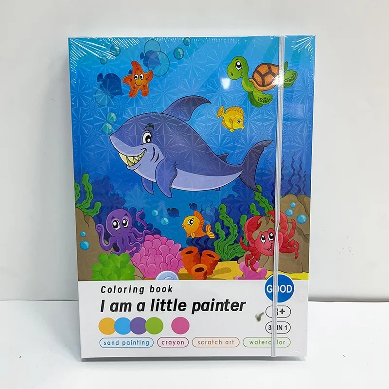 Crayon Watercolor Fluorescent Liquid Colored Lead Graffiti Book Educational Children's Painting Coloring Book