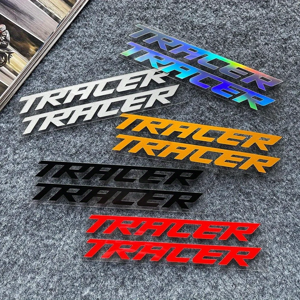 Unique "TRACER" Logo Sticker Pair, Suitable for Backpacks, Tablet Cases, Highlighting a Distinctive Speed Style