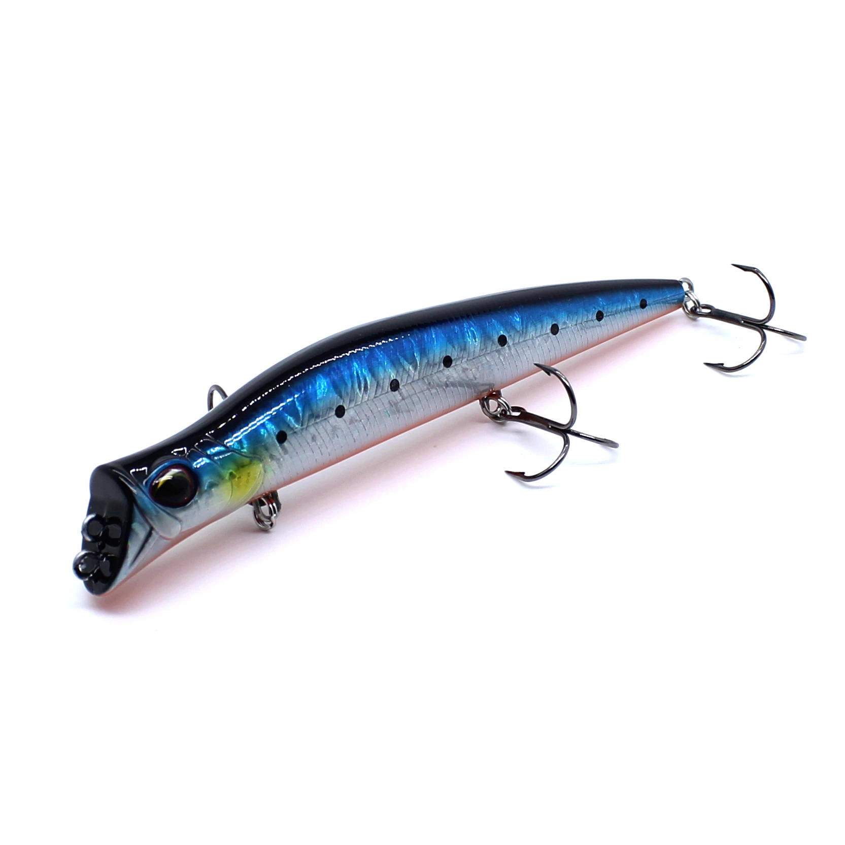 AOCLU Topwater Hybrid 130mm 17,5g Bleistift Stick Harten Köder Wobbler Rassel Zwei Ton VMC Haken 1PC Draht salzwasser Seebarsch Angeln – Detail 12