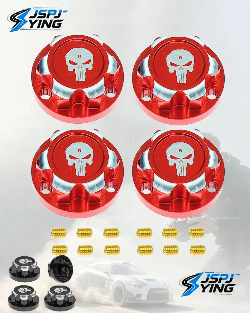 4Pcs Skull Anti-Slip 17mm Wheel Hub Nuts Hex Wheel Caps for traxxas X-Maxx Summit E-Revo RC Monster Truck Upgrade Parts