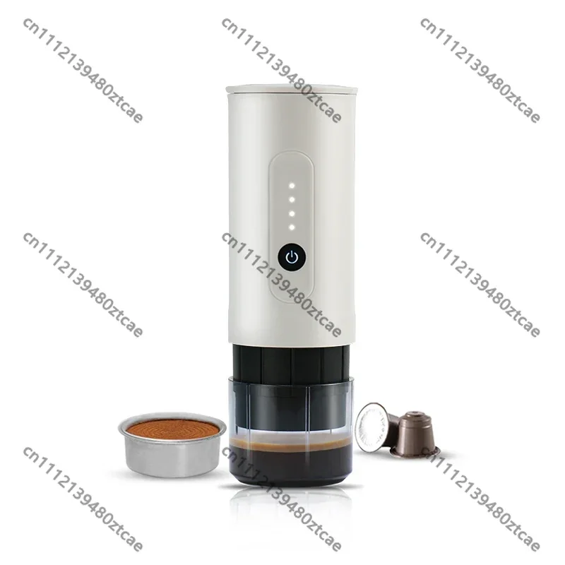Portable Outdoor Espresso Machine, Handheld Electric 2-in-1 Coffee Maker for Powder & Capsule, Travel Car USB Charging