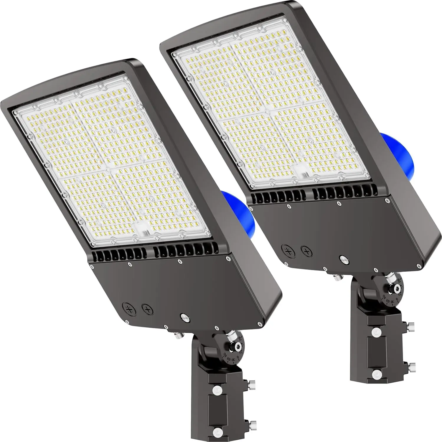 300W Parking Lot Lighting, 2Pack 45000LM 5000K Shoebox Light with Photocell, Street Pole Light with Slip Fitter Mount