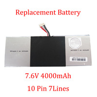 Laptop Replacement Battery For DERE T30 Pro 3772216 3574220 7.6V 4000mAh 10PIN 7Lines New