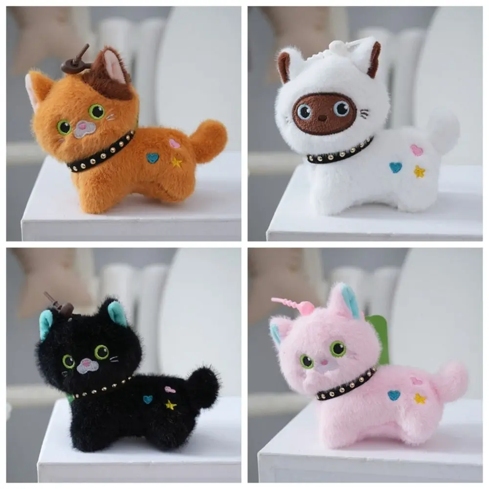 1 Piece Charm Cat Keychain Dolls Cute Simulation Kitten Pendant Plush Toy Bag Decoration Children Girls Birthday Gifts