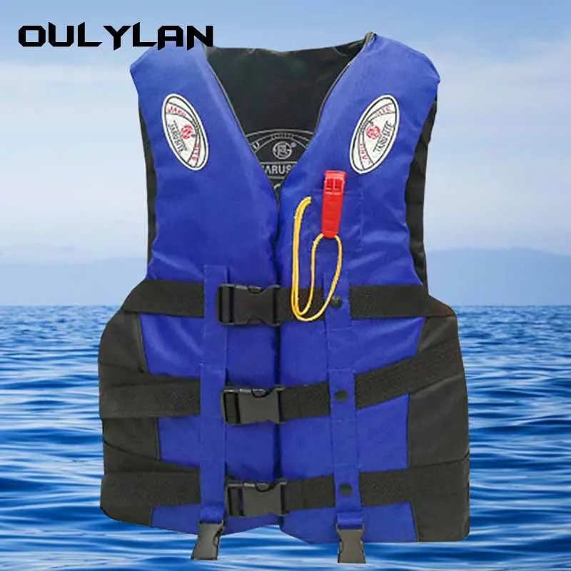 Oulylan Life Vest  Raft For Boats Fishing Vest Adults Surf Life Jacket Ski Motorboats WakeboardSwimming Drifting Vest Rescue