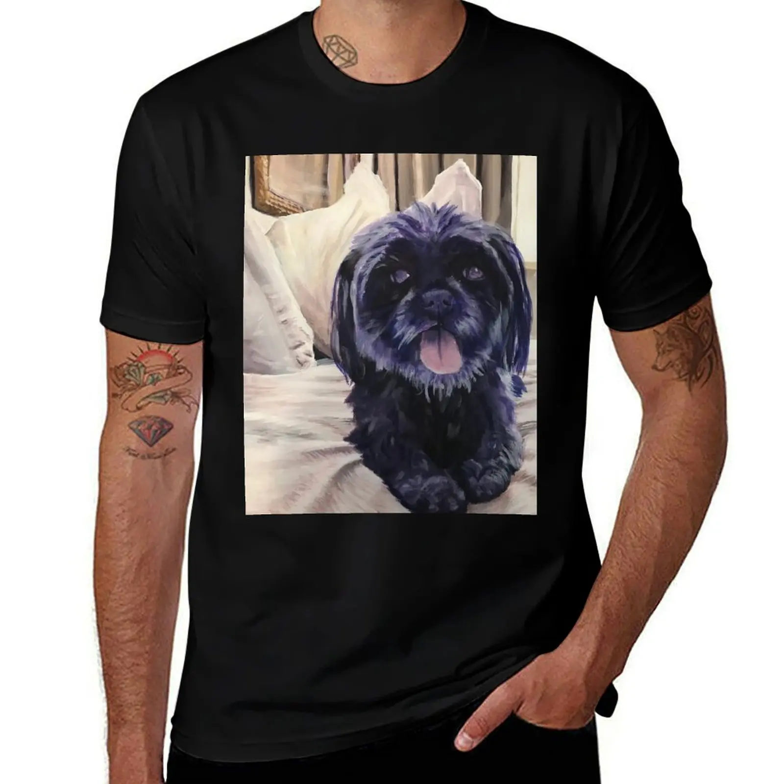

Violet Shih Tzu T-Shirt t shirts for man cotton funny man t shirt luxury T-Shirt