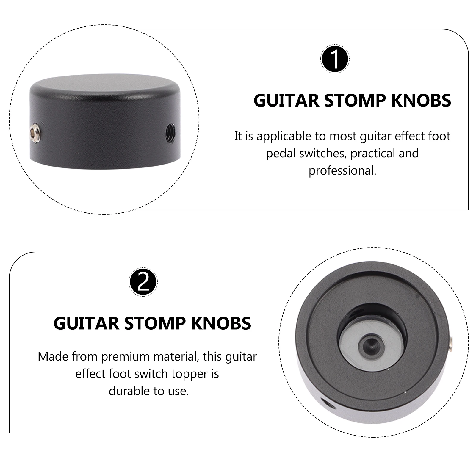 

1Set Electric Knob Durable Protective Accessories Small Portable With Wrench For Beginners Effect Foot Switch Topper Gift