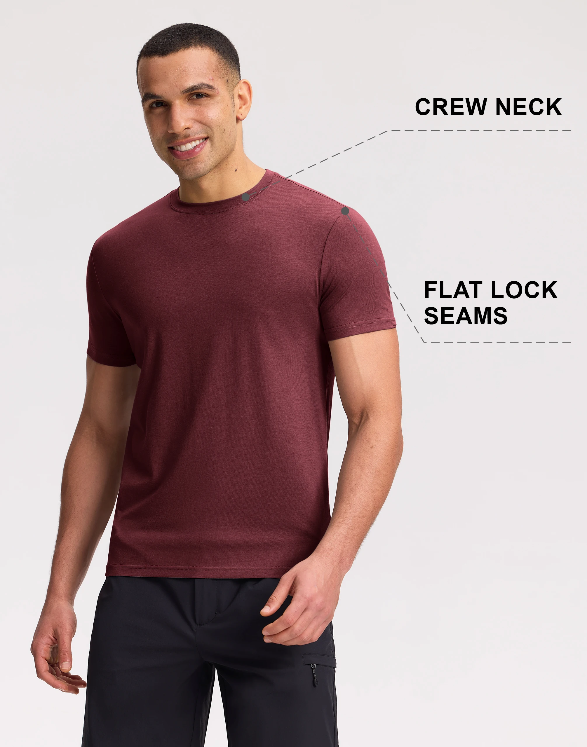 Pioneer Camp Men's T-Shirt Bamboo Viscose Ultra Soft Plain Male Shirts Cooling Crew Neck Casual Basic Tee Shirt Undershirt
