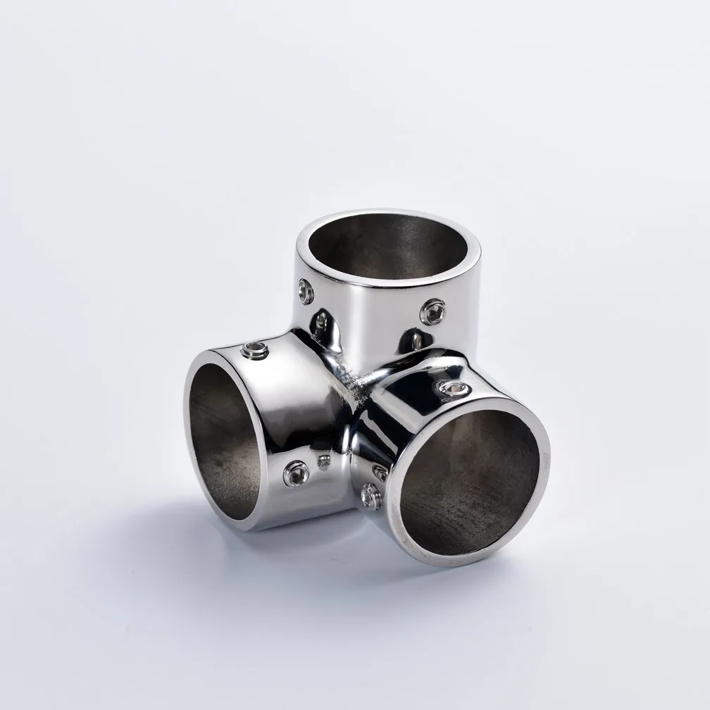 

STT хорошая продажа морской фурнитуры, фитинг поручня для лодки, 90-градусный 3-ходовой угловой колено