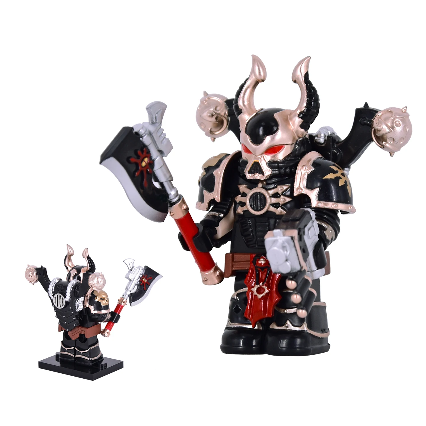 Military Chaos Space Marine Building Blocks Figures Toy Intricate Armor Black Legion Figures Toy Helmet Accessories Kids Toys view 5