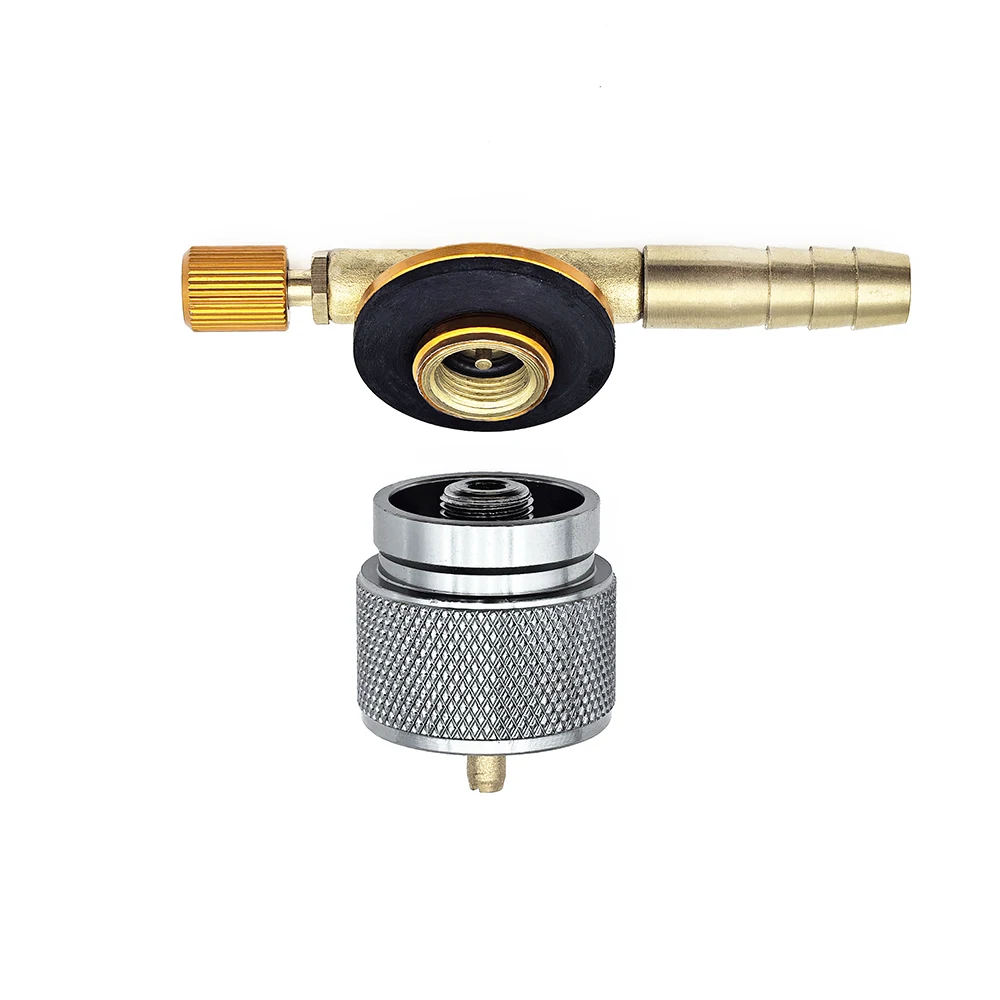 Image of CGA600 1lb Propan-MAPP-Gasadapter mit EN417 (7/16"-28 UNEF) Innengasadapter zum Anschluss von Schläuchen mit 8 mm Innendurchmesser