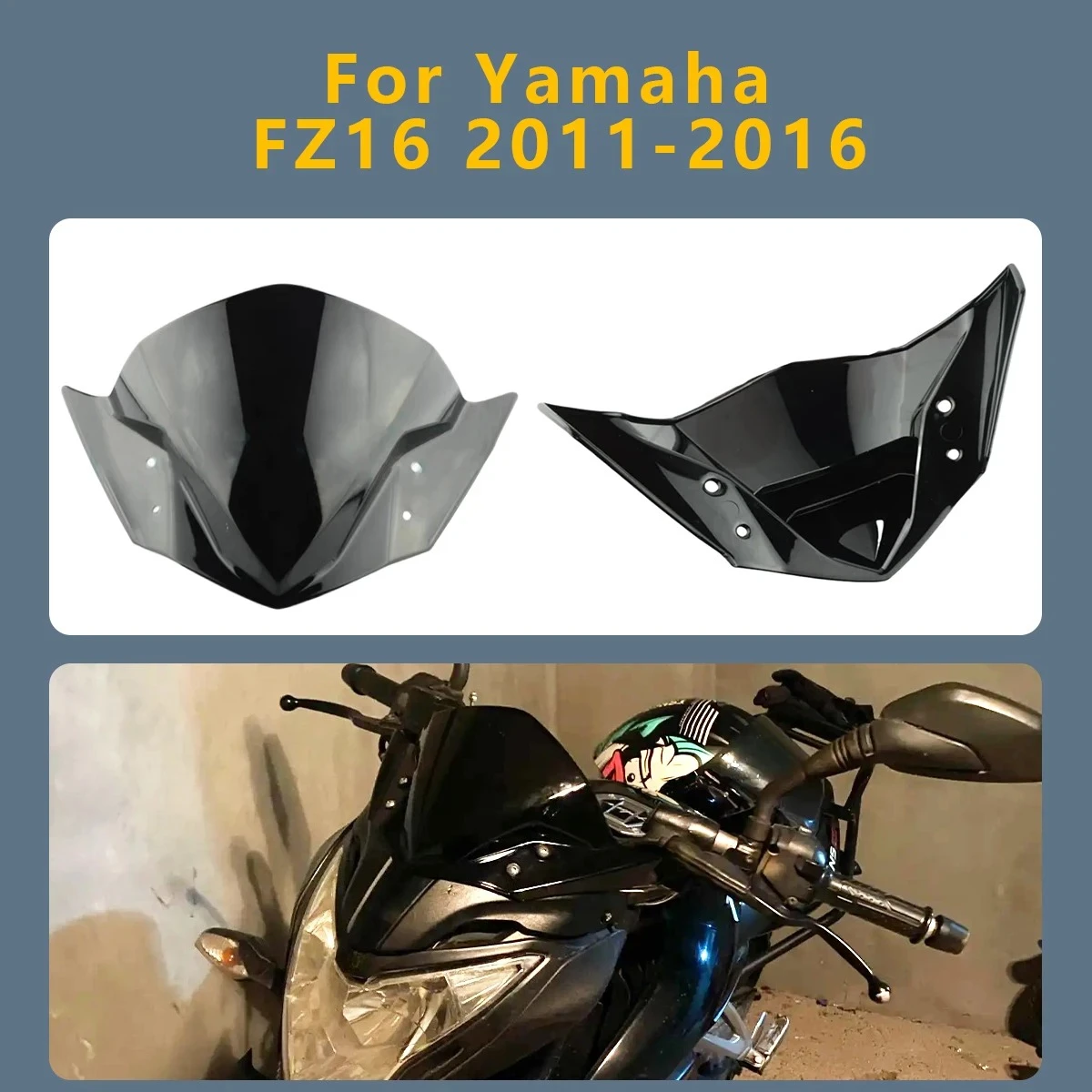 

Motorcycle Windshield WindScreen Deflector Protector WindScreen For Yamaha FZ16 FZ FZ-16 2016 2015 2011-2014 S FZS 16 FZS-16