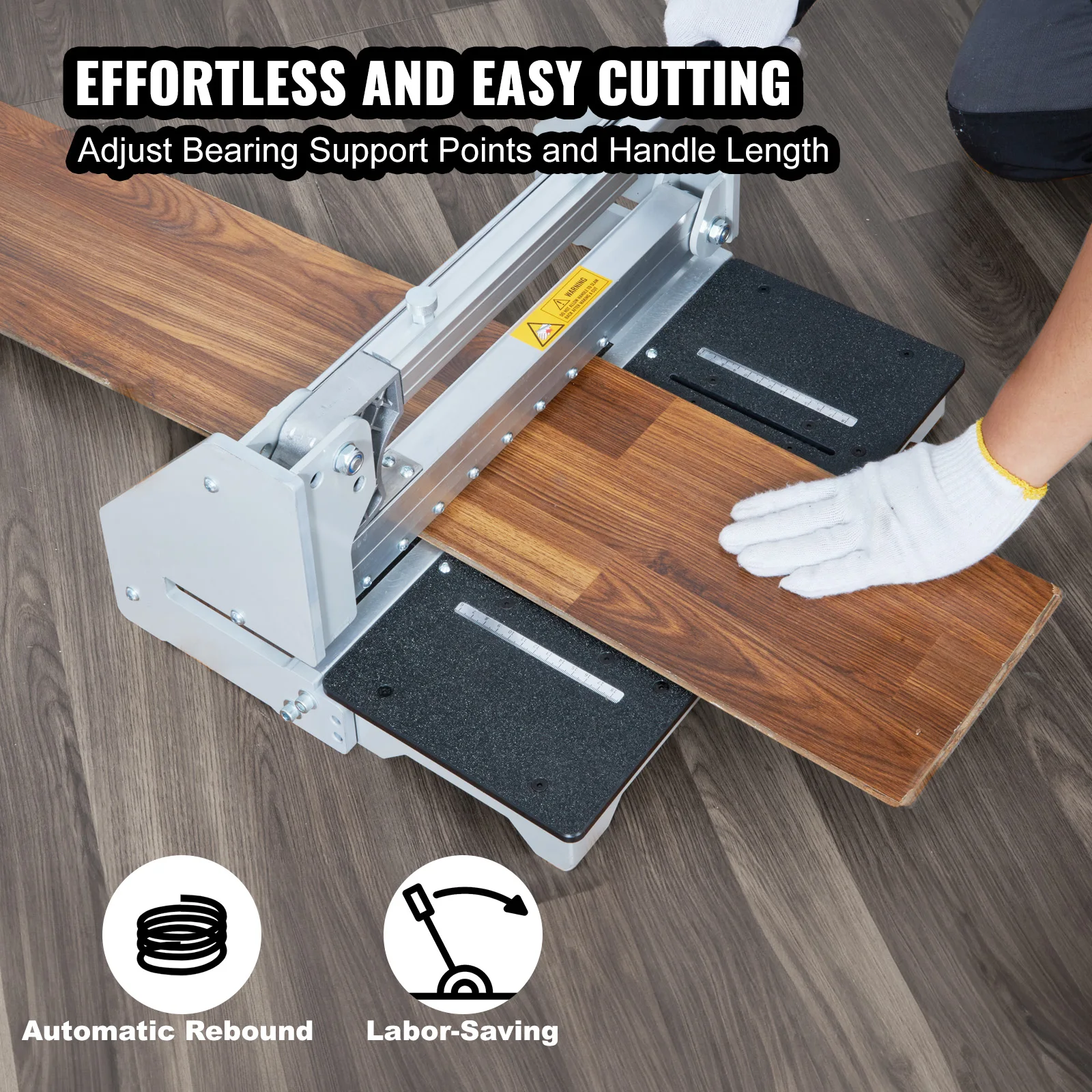 VEVOR Floor Cutter 13 inch Cuts Vinyl Plank Laminate Engineered Hardwood Siding  Vinyl Plank for LVP SPC LVT VCT PVC and More