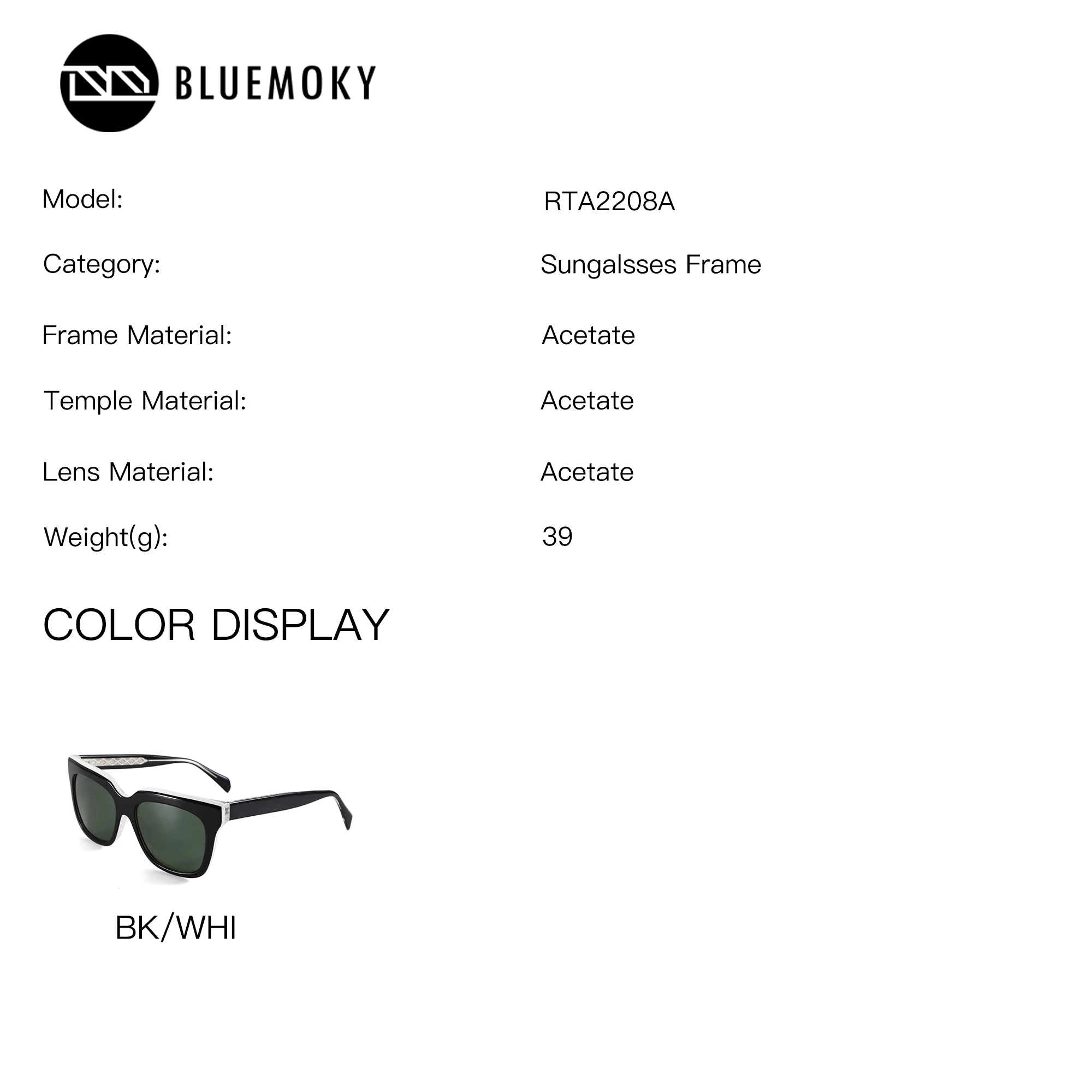 BLUEMOKY M Size Butterfly Correction Prescription Sunglasses Polarized UV400 Acetate Optical Custom Myopia Glasses Woman
