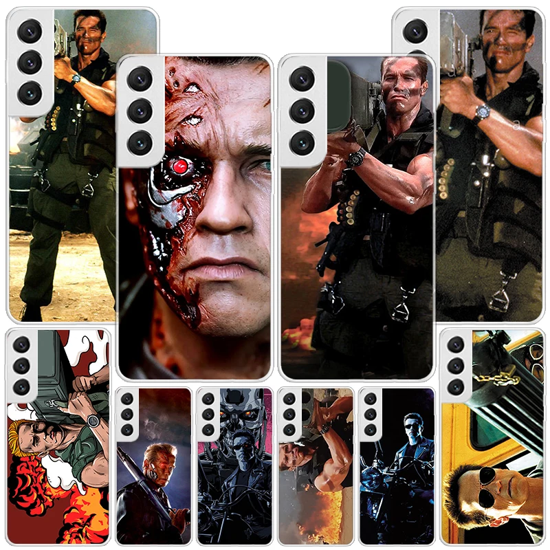 Funda para teléfono Arnold Schwarzenegger Terminator para Samsung Galaxy S26 S25 Edge S23 S24 Ultra S22 Plus S21 S20 FE, funda única suave