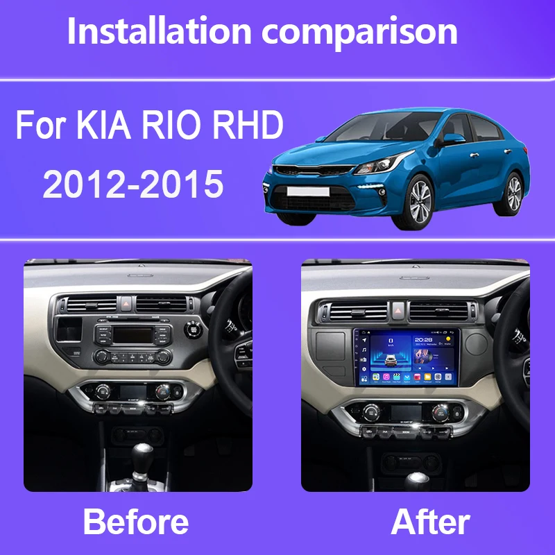 COHO For KIA RIO RHD 2012-2015 Android 12.0 8-core 8+256G Car Multimedia Player Radio Stereo Receiver