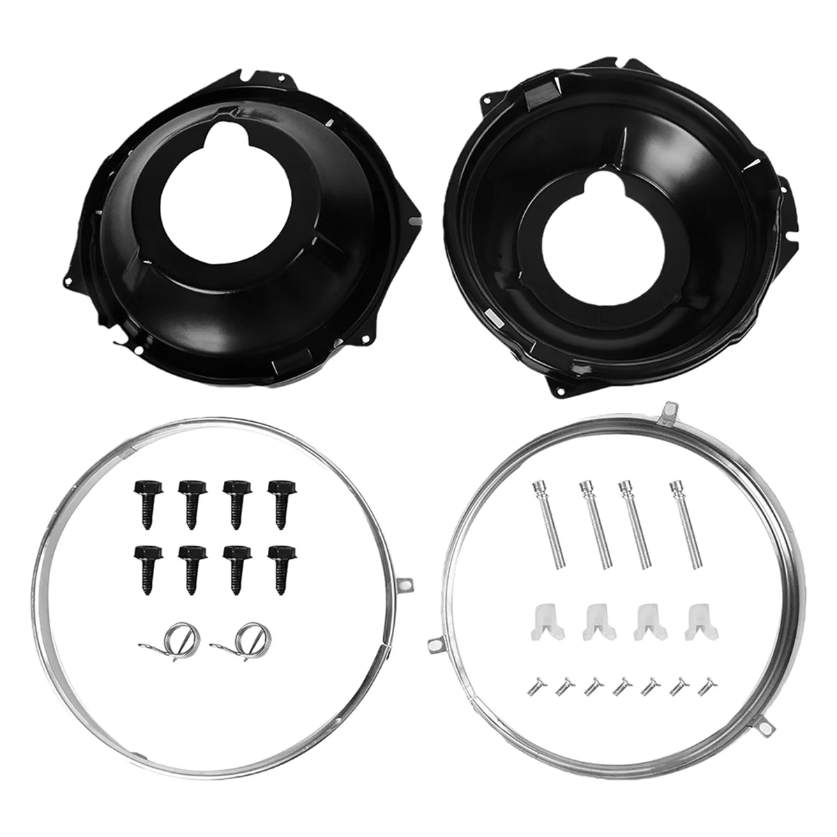 28pc Headlamp Retaining Ring and Mounting Bucket Kit for II 1968 , 1967-1969 , 1969-1970