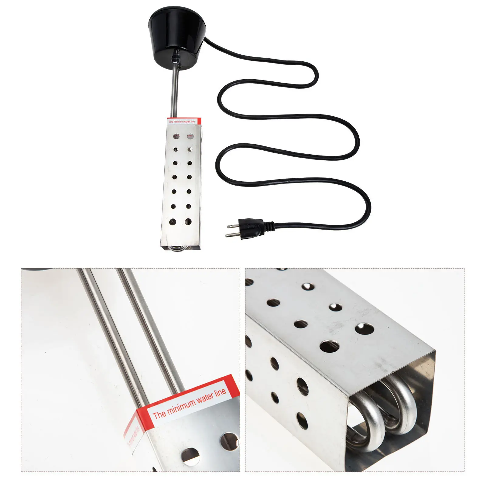 

Portable Pool Heater 1500W Reliable Immersion Water Heater for Swimming Pools Bathtubs Camping Us Plug Pool Heating Tube