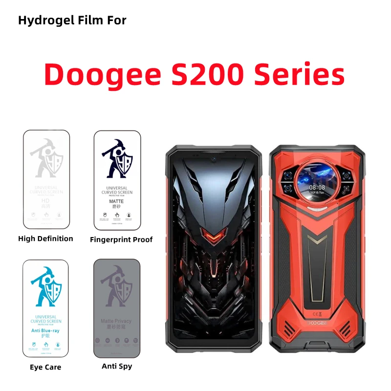 

2 шт. HD гидрогелевая пленка для Doogee S200 Plus, матовая защитная пленка для экрана для Doogee S200/S200X, матовая защитная пленка для ухода за глазами