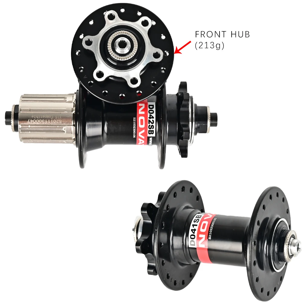 NOVATEC MTB-Naben D041SB D042SB 28/32/36H | Vorne und hinten HG Edelstahl Freilauf 8–12 Gänge | Mountainbike Nabenset – Detail 9