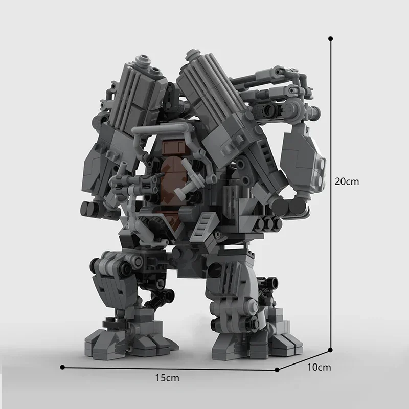 MOC Black Robot APU Mecha Robot Weapon Building Blocks Assembly Classic Movie Model MOC-137552 Brick Toy Holiday Birthday Gift