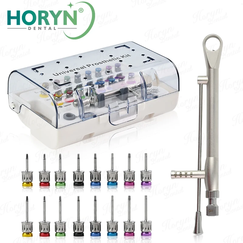 Dental Implant Torque Screwdrivers Wrench Colorful Dental Implant Restoration Tool Kit 10-70NCM Autoclavable