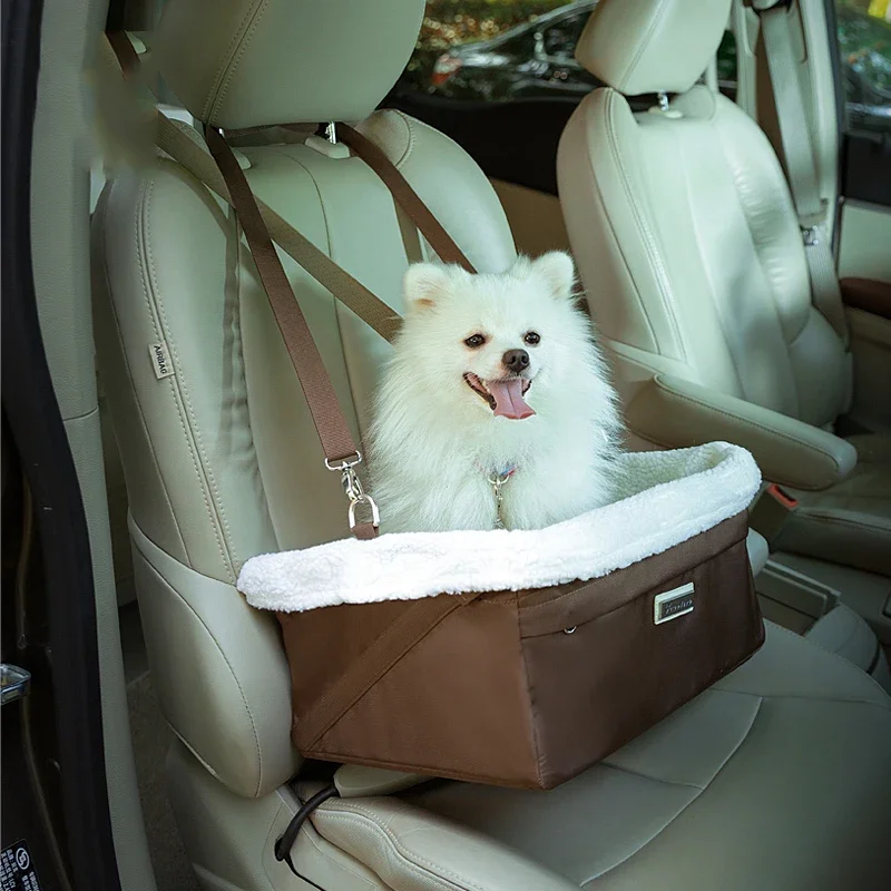 Winhyepet Dog Car Safety Seat Dog Bag Portable Pet Travel Cover Folding Hammock Puppy Nonslip Carriers Safe Car Box Walking Bags