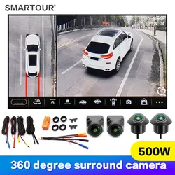 AHD 1080P 3D 360 Camera Car Bird View System 4 Camera 360 720P Panoramic 225 3D 360 Surround Camera for Android Car Radio