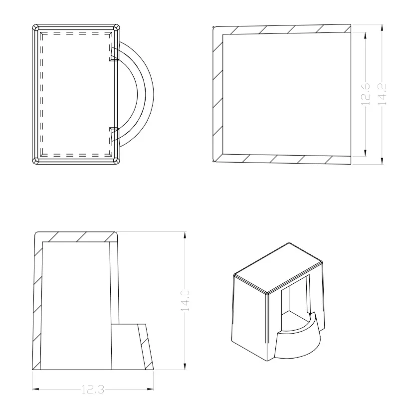 RJ45 Ethernet Connector Cust Cover Network Plug Cover Cap Hat for Cat5e Cat6 Cat7 Protector Plug Case