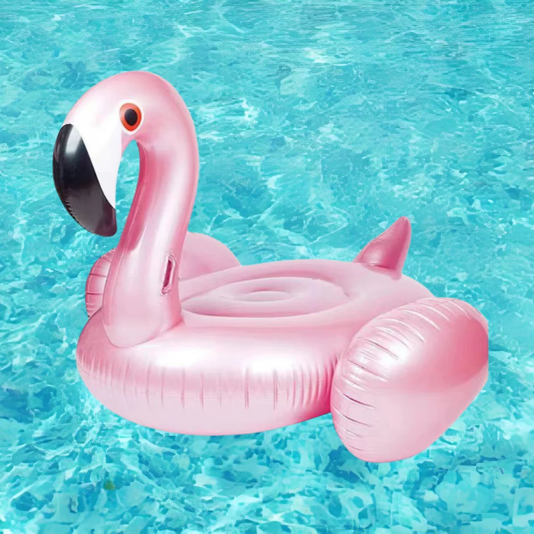 Juguetes acuáticos gigantes, estera flotante, flamenco rosa, fila flotante inflable de PVC gruesa, colchones de aire, juguetes de fiesta de agua para regalo de verano