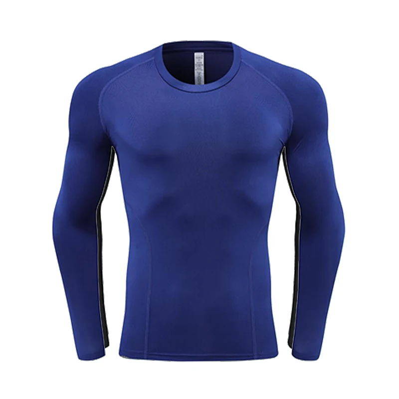 

Men's Sports and Fitness Tops Running Training Clothes Autumn and Winter Long-sleeved T-shirt Warm Tight Winter Bottoming Shirt