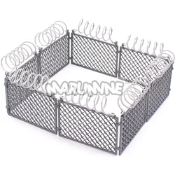 Marumine MOC Blocks DIY City Army Military Parts Base Barbed Wire Fence Mesh Isolation Net Weapons Model Kit Building Bricks Set