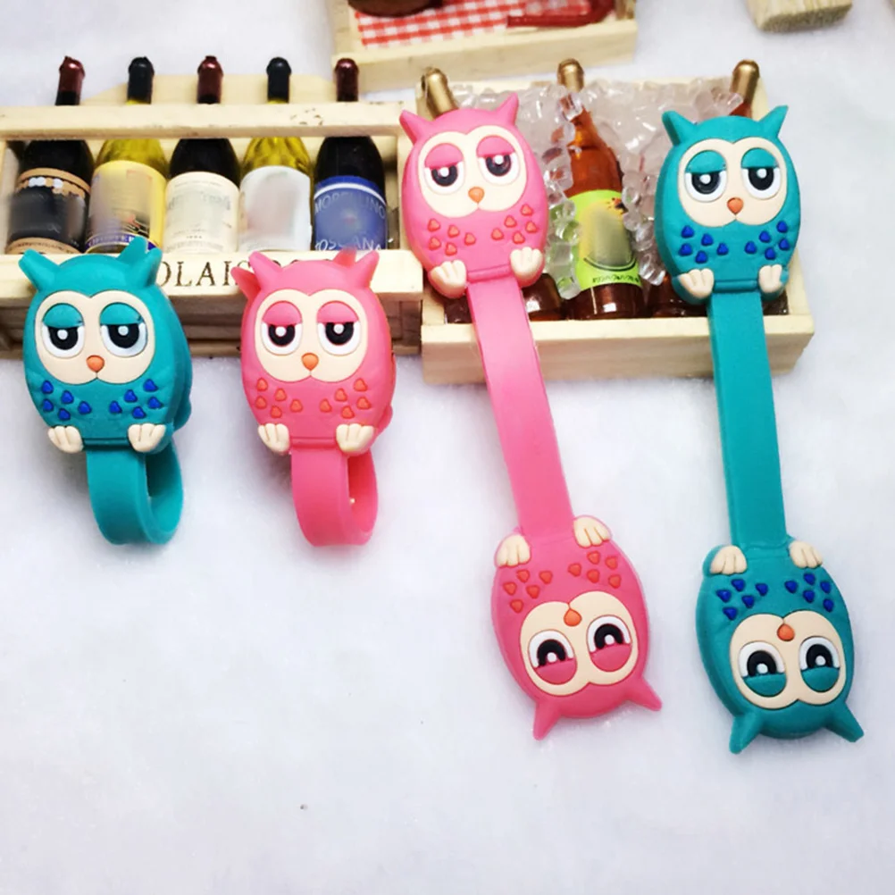 

10pcs Owl Cable Organizer Reusable Weatherproof Cord Winder For Home Car Travel Headset Wire Wrap Buckle Design Random Color