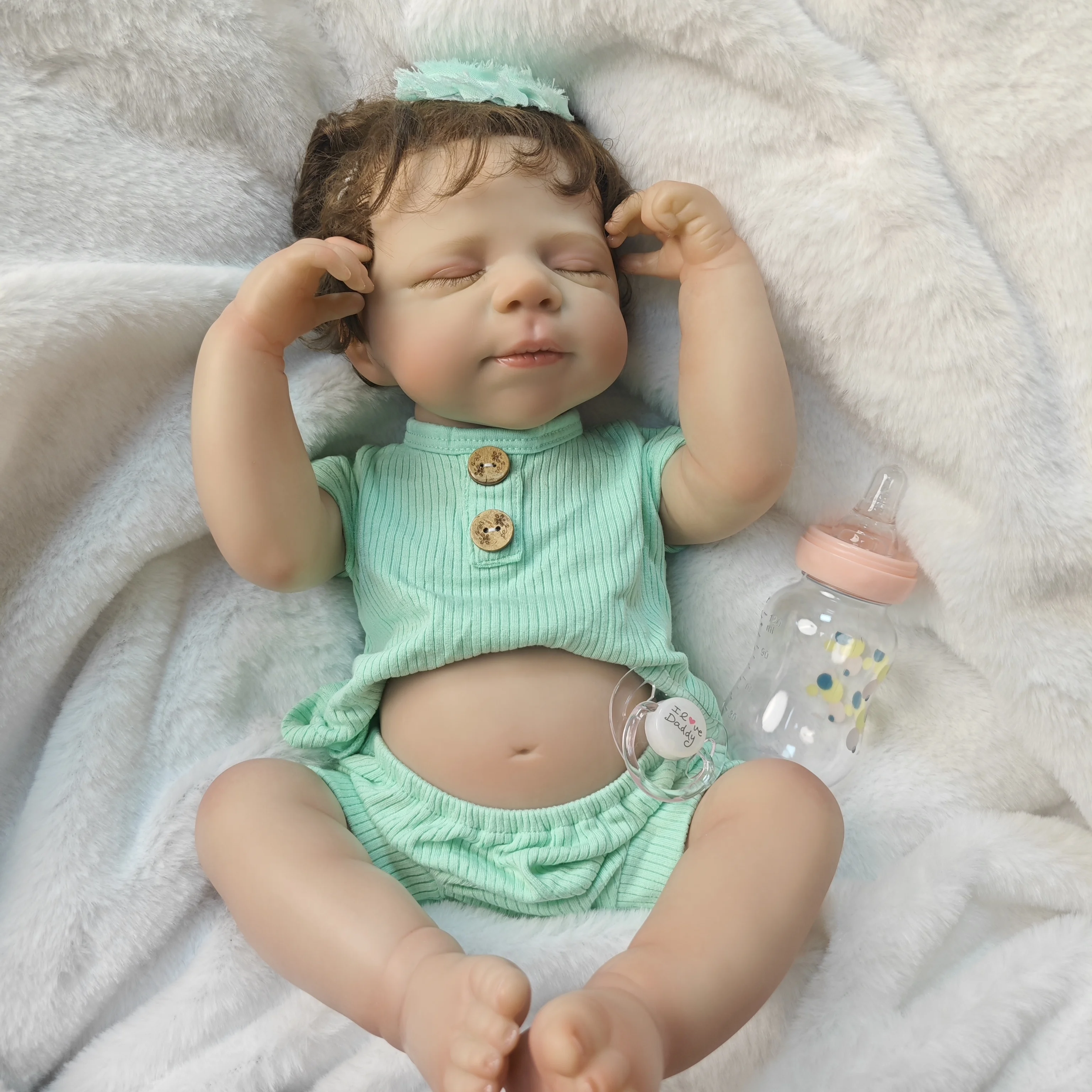 

Reborn Baby Dolls 18 Inch Realistic Newborn Sleeping Baby Dolls Girls Soft vinyl Reborn Infant Dolls