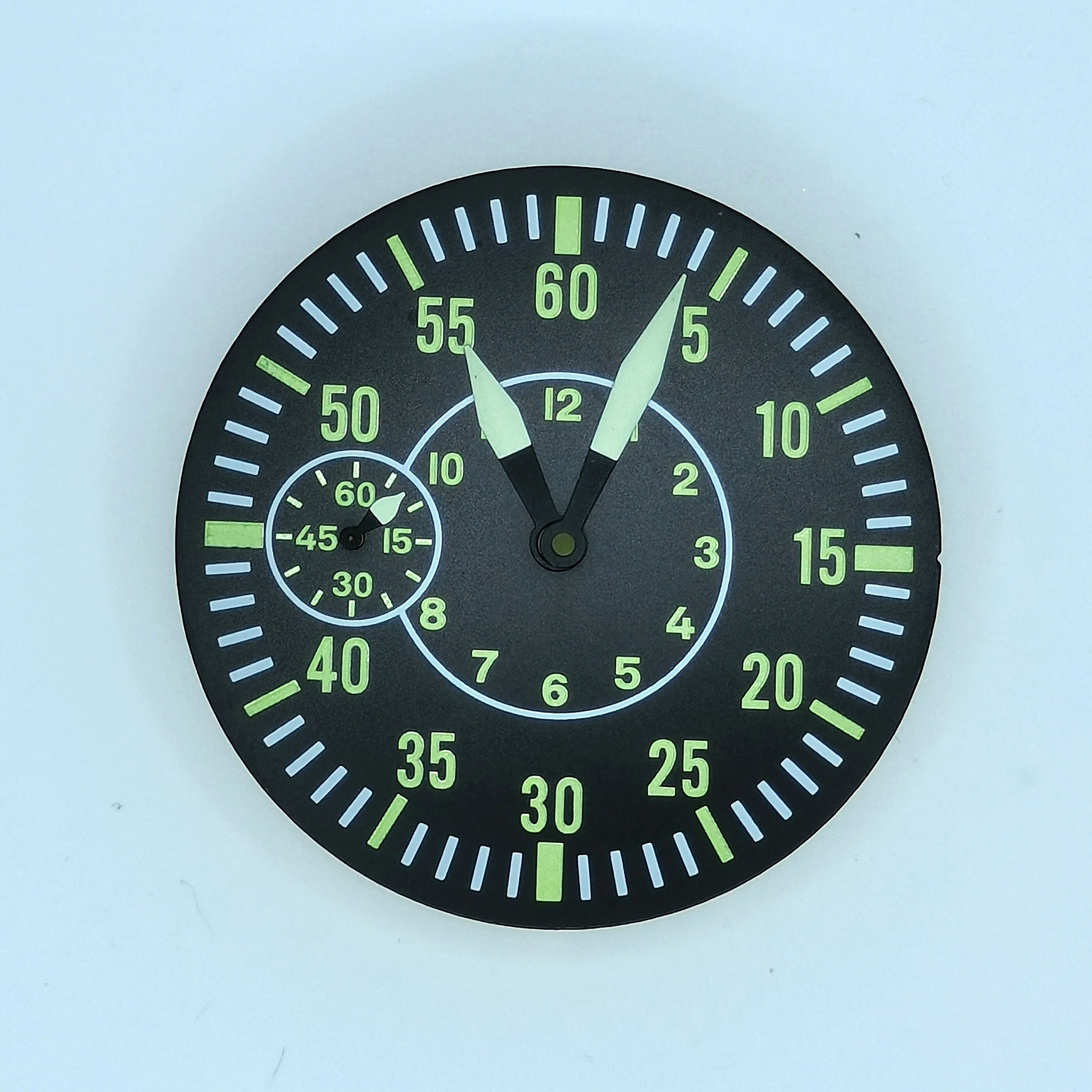 

38.5mm luminous Watch parts of dial plus hands match st3600 eta6497 movement