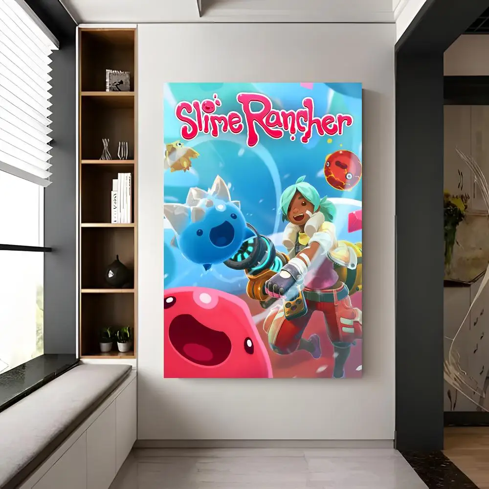 game simulation S-Slime Rancher Poster Chic Visual Removable Wall Print Room Ornament for Bedroom & Dorm