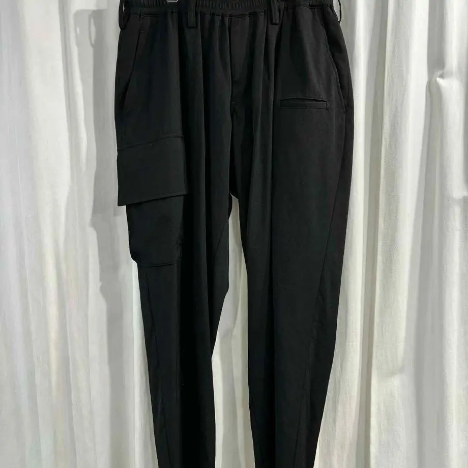 

ТОП-ЯМАМОТО ® Черные повседневные мужские брюки с несколькими карманами, облегающие щиколотки, длинные брюки в стиле рабочей одежды