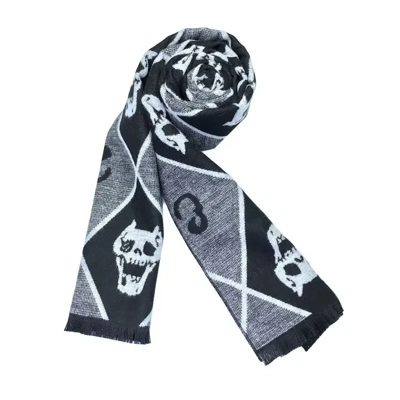 New Anime Kira Yoshikage Cosplay Scarf Unisex Skull Plush Warm Neckerchief  Accessories Wrap Choker Props Xmas Gifts