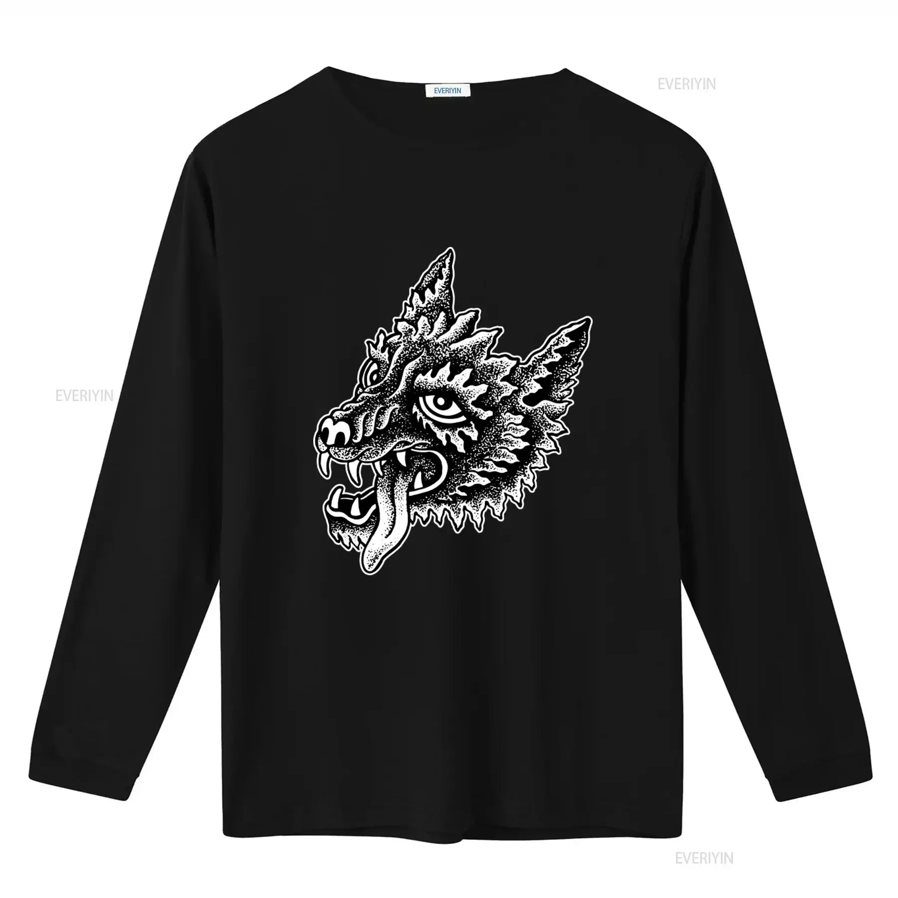 Lurking Class by Sketchy Tank Men's T Shirt Opinions  BK with Bold Wolf Head Design vintage Washed Top For Everyday Wear